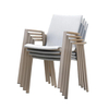 CZ011 Teslin Mesh Aluminum Dining Table Chair Sets Outdoor Dining Set