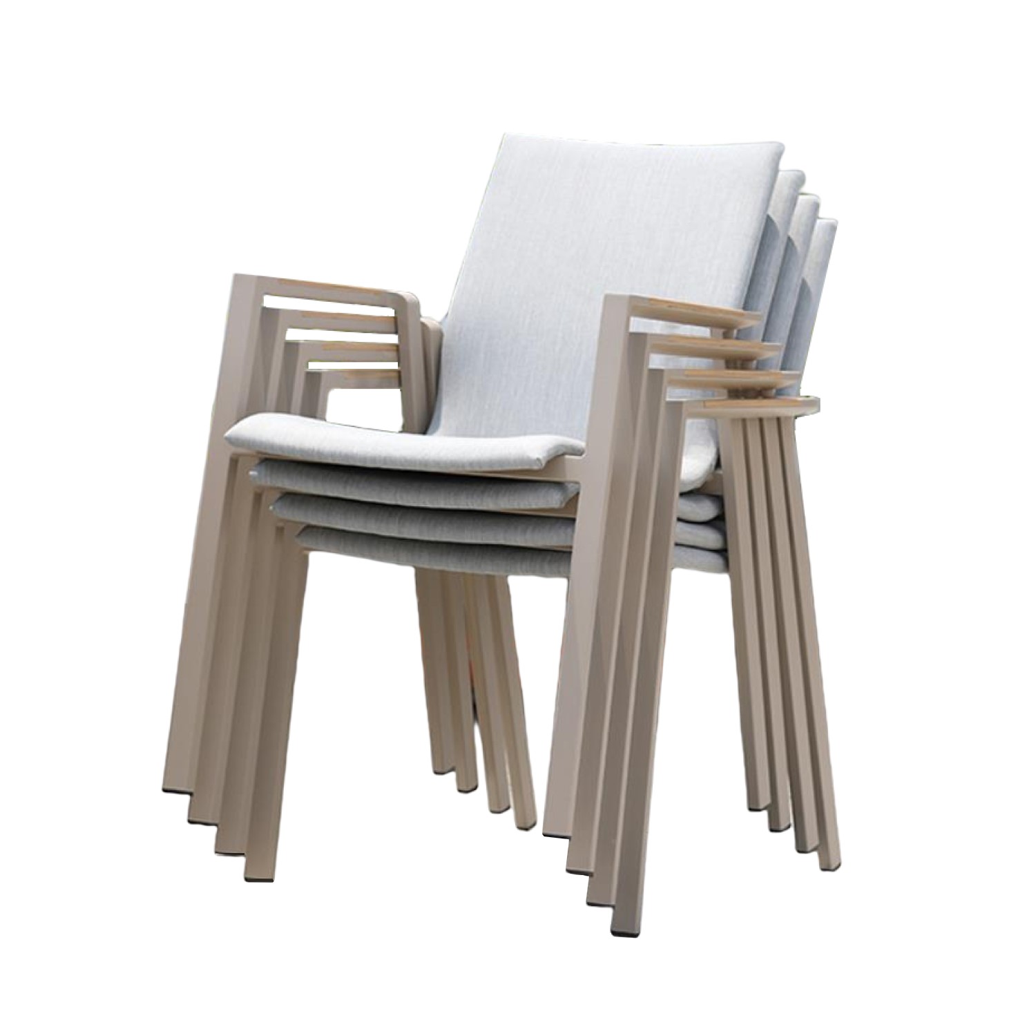 CZ011 Teslin Mesh Aluminum Dining Table Chair Sets Outdoor Dining Set