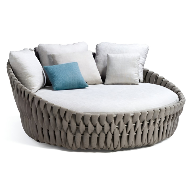 TC001 Round Rope Weaving Outdoor Daybed