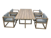 High-end Patio Garden Teakwood Dining Table and Chair Set Teakwood Outdoor Dining Set CZ032