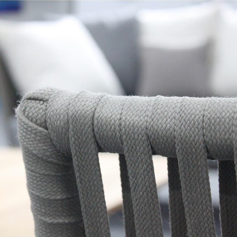 TC010 Simple Nordic Design Rope Weaving Outdoor Daybed Garden Daybed