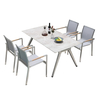 CZ012 Outdoor Dining Table Chairs Set Patio Aluminum Dining Set