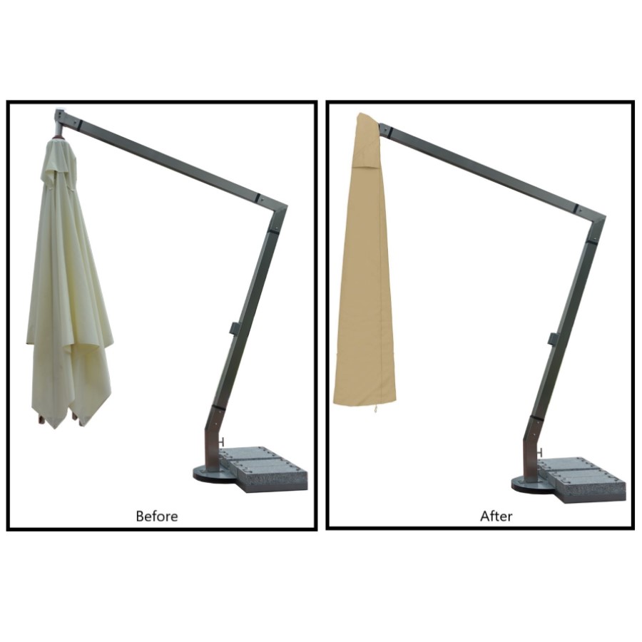 Custom Oxford Outdoor Offset Umbrella Covers - Garden Furniture Covers | Shinlin Patio Parasol Offset Covers FC006