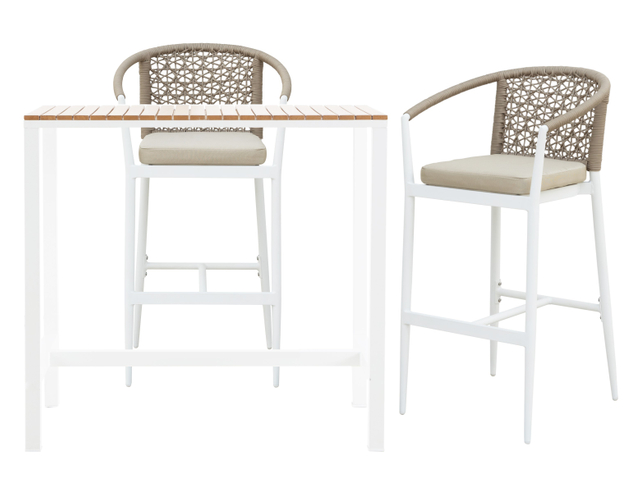 Elegant Rope Design Outdoor Bar Set | Shinlin Bar Furniture BR022