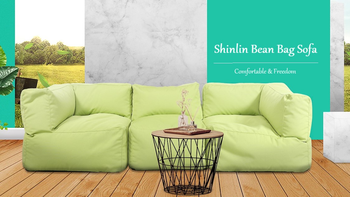 Freely Combined Modular Beanbag Sofa Set Conner Beanbags - Outdoor Furniture | Shinlin Lounge Beanbag Sofa F035